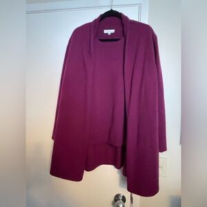 bryn Walker Purple Shrug with Draped Design